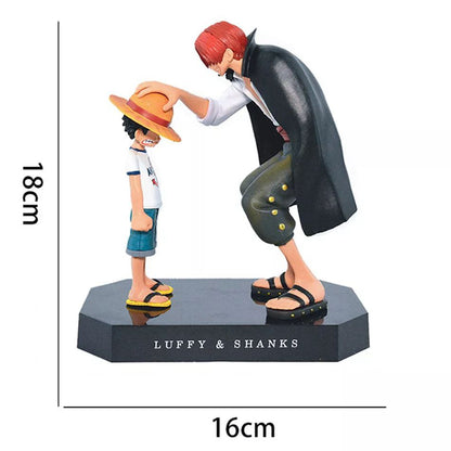 Figura Luffy y Shanks 18cm
